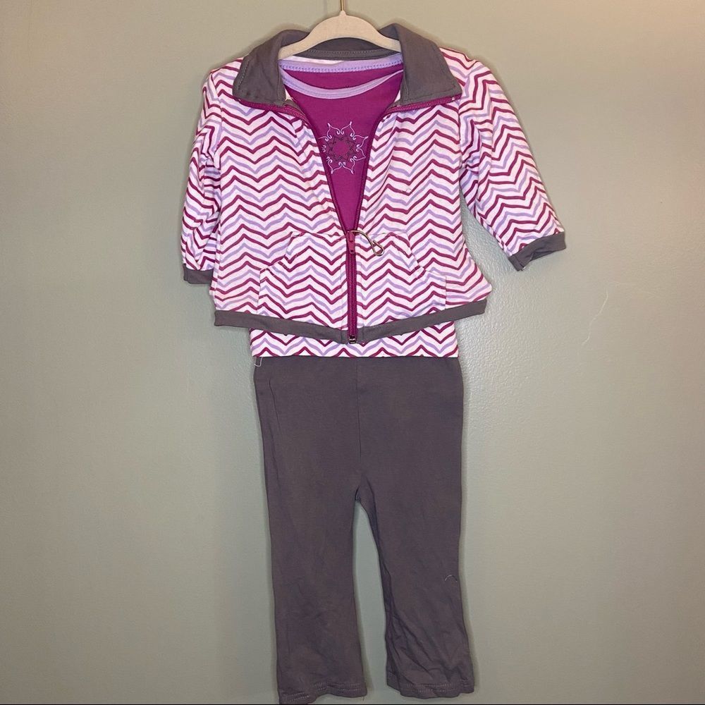 Yoga Sprout purple Onesie Outfit 9-12m